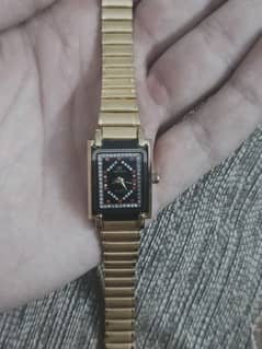 Mema 22k gold electroplated watch women