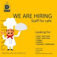 Staff required for food cafe 0