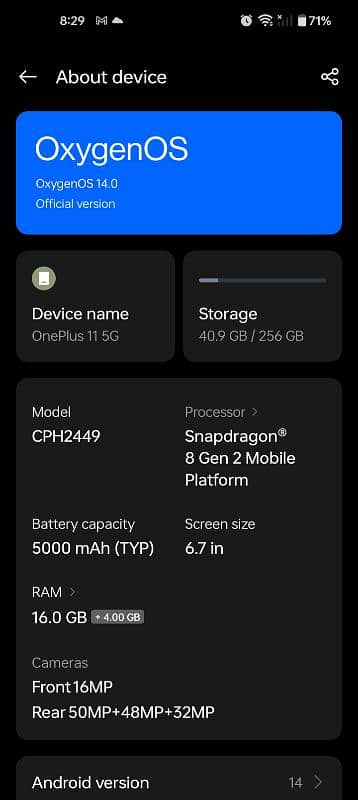 one plus 11 5g Non PTA 7