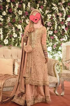 Bridal dress, Sharara dress, bridal sharara dress