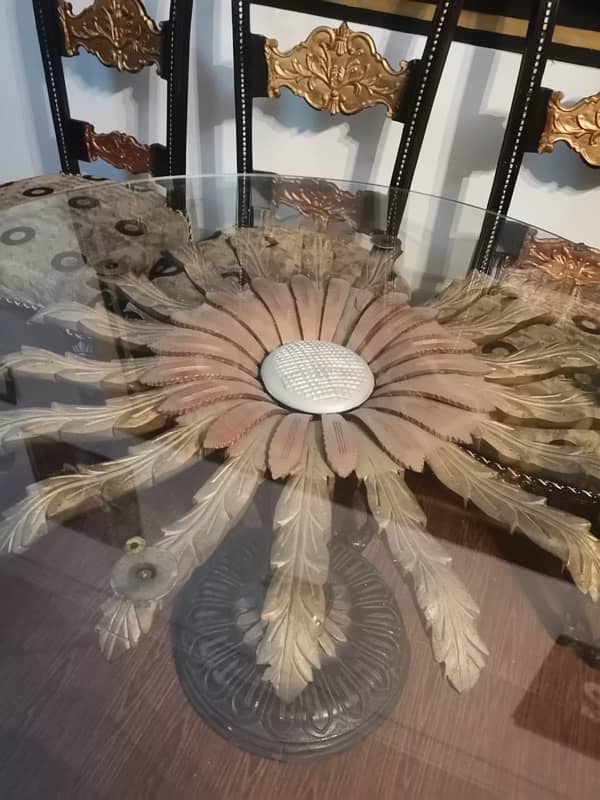 Elegant Wood and Glass Dining Table 1