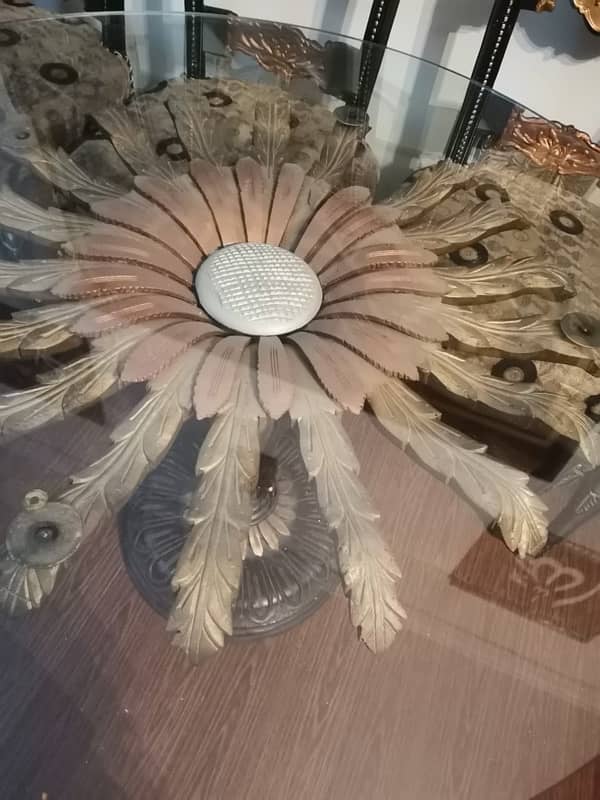 Elegant Wood and Glass Dining Table 2