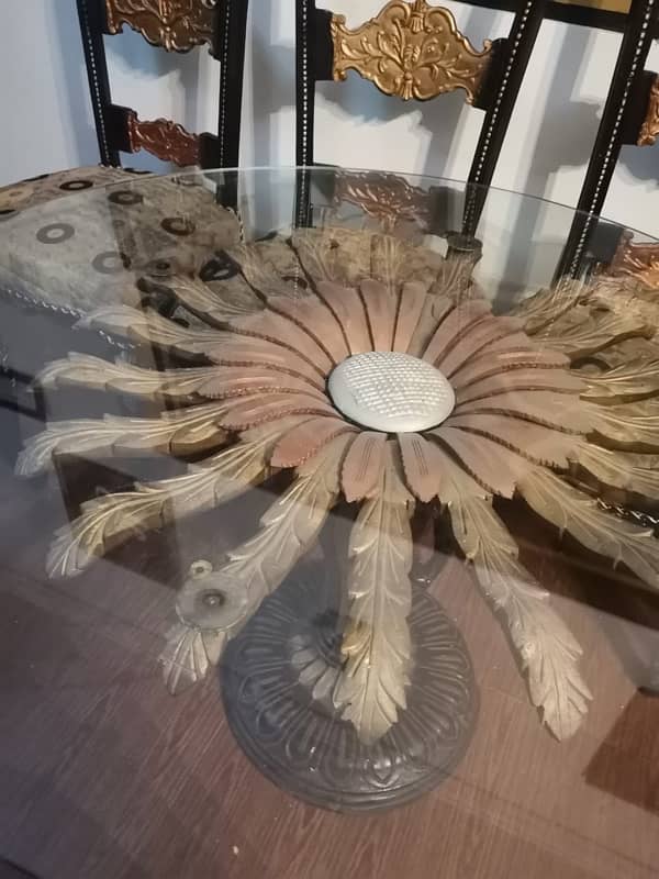 Elegant Wood and Glass Dining Table 4