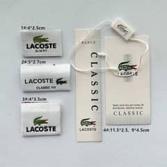 customized your brand logo hangtags, woven, satin labels