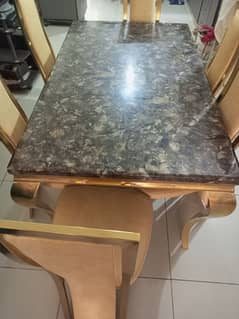 Important Marble stone dining table