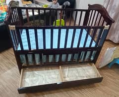 wooden baby cot