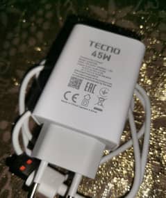 45W Tecno Pova 4 Pro Original Box Pulled Charger