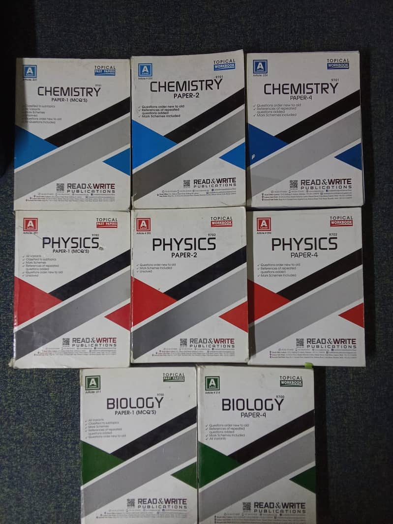 Used A-Level Books for Sale: Biology, Chemistry & Physics 0