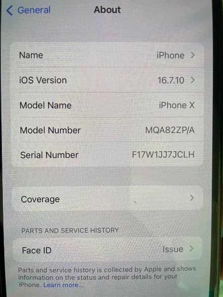 iPhone x black colour for sale PTA APPROVED 1