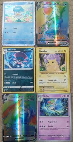 Good condition ORIGINAL pokemon cards ( mix of 6)