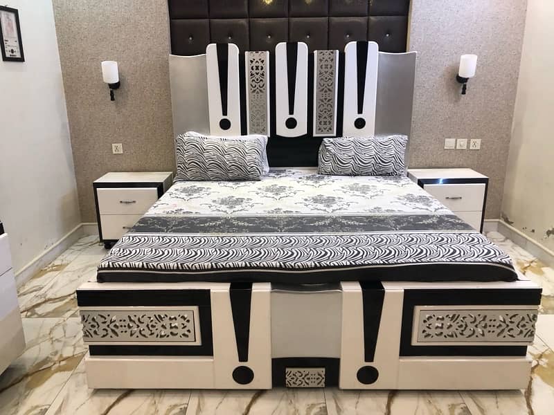 Bed Set/wooden bed/King Size Bed/room chairs/Dressing table/Side table 0