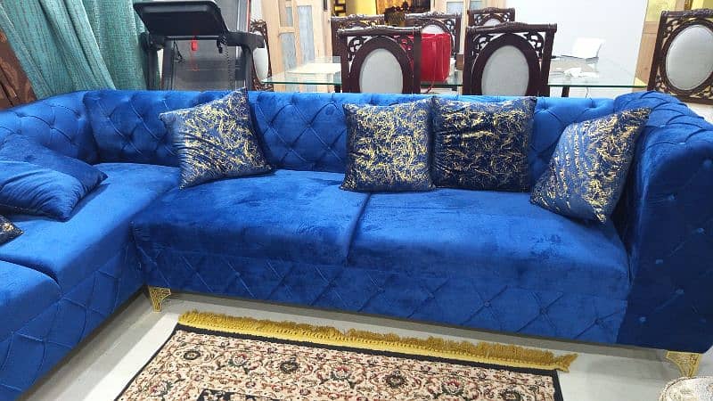 L shaped 8 seaters brand new sofa set 0