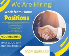 Online Part time/full time/home job/Assignments/Typing/Data entry/Ads