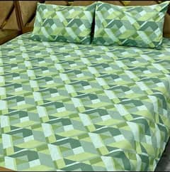 3 Pcs cotton printed double bedsheet