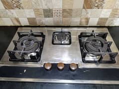 Xpert Metallic 3 Burner Kitchen Hob