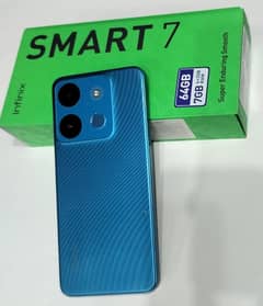 Infinix smart 7 4/64 available with Box & Charger