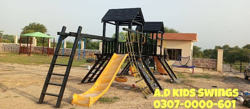 Kids Swings /Slide / Wooden Play House /Tree house /  Wooden Swings 4