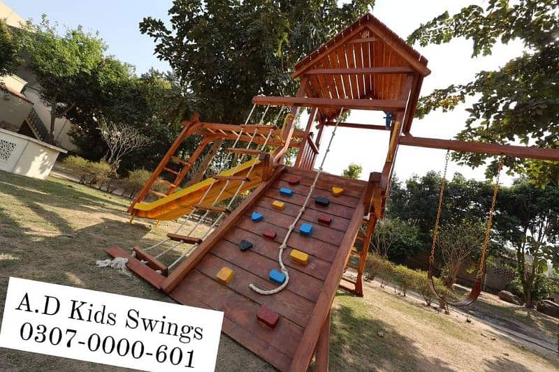 Kids Swings /Slide / Wooden Play House /Tree house /  Wooden Swings 5