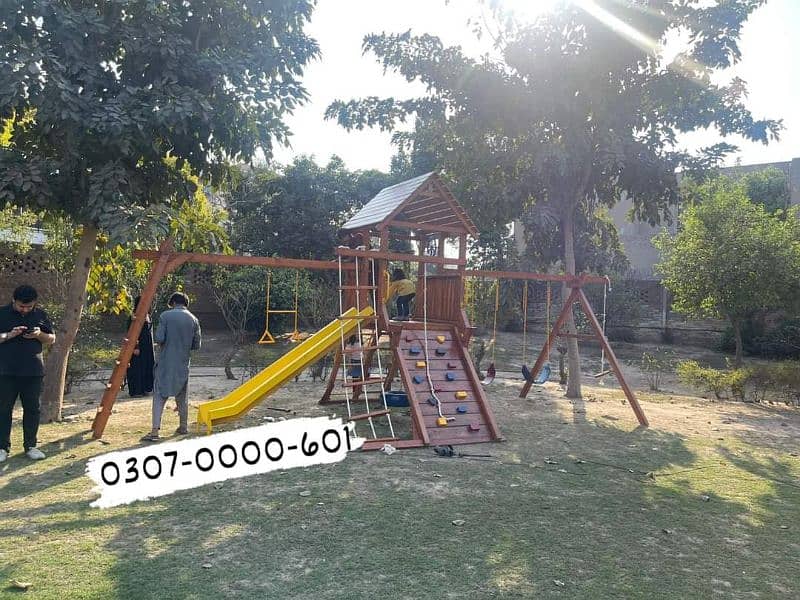 Kids Swings /Slide / Wooden Play House /Tree house /  Wooden Swings 7