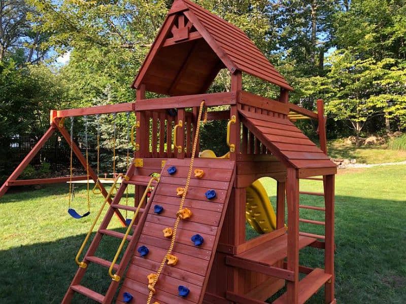 Kids Swings /Slide / Wooden Play House /Tree house /  Wooden Swings 12