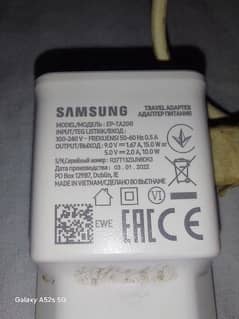 Samsung 15w original fast charger [Genuine ]Galaxy A52s charger