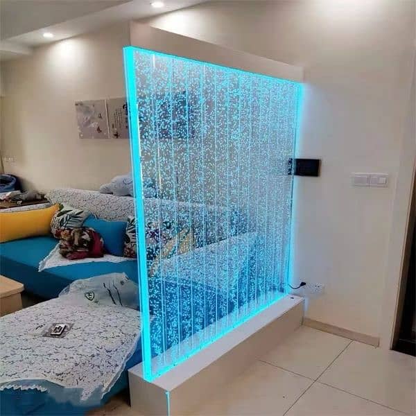 Decor with Water Bubble Wall and Lamp. 6