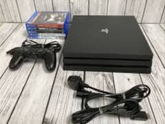 game PS4 pro 1 TB complete box 10/10 plus games