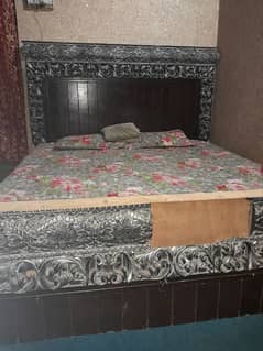 wooden bed