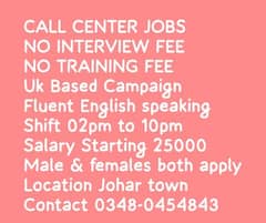 Hiring start for fresh Candidates in call center