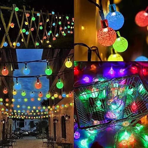 Solar Outdoor, LED Crystal Balls, Fairy Lights 8 Modes Waterproof 14