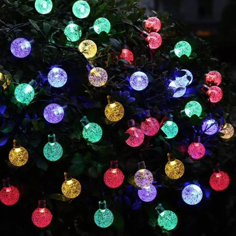 Solar Outdoor, LED Crystal Balls, Fairy Lights 8 Modes Waterproof 15