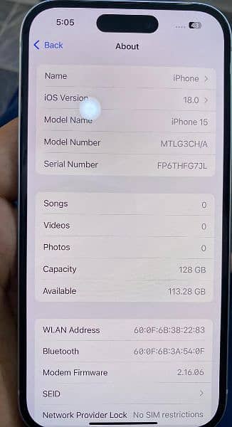 Iphone 15 Non PTA 128gb Non PTA 7