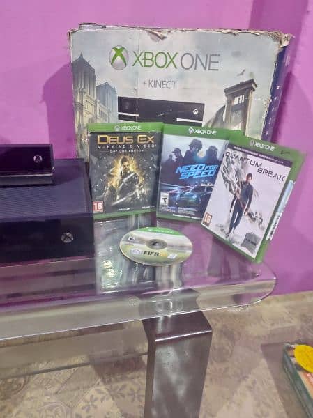 XBOX ONE 500 GB WITH KINECT CONTROLLER 4 CDS SEALED CONDITION 8