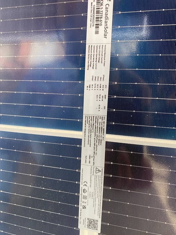 solar penal Canadian N-type top con 585w 0