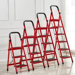 Steel ladder red for home use 2 3 4 5 6 step ladders