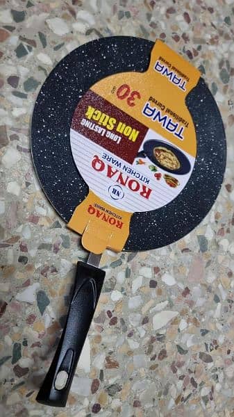 non stick marble coasted tawa 1