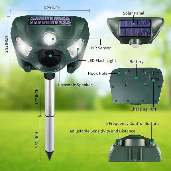 Amazon Branded Solar birds Ultrasonic Animal Repeller Pest control 4