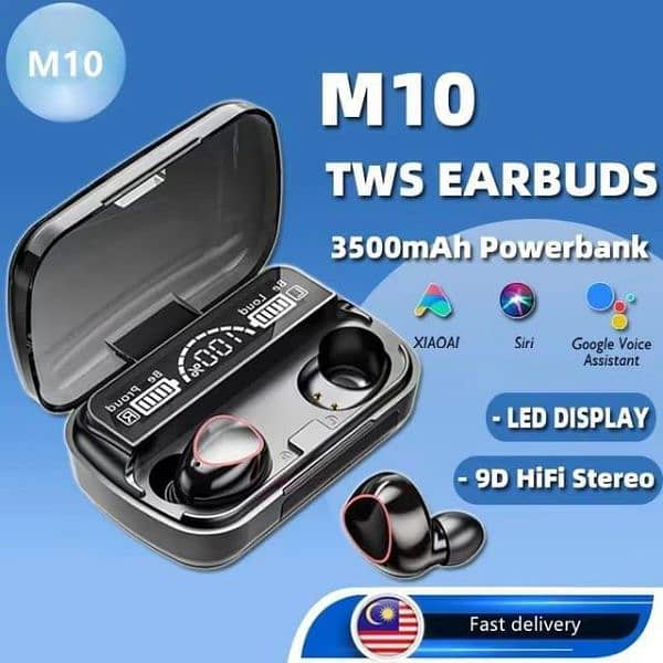 M 10 Wirless Bluetooth Earphones 0