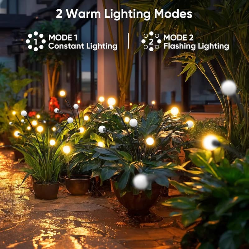 Solar Waterproof Crystal Balls 8 Modes Outdoor Fairy Lights, 8