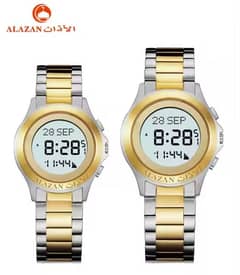 alazan qibla watch in  Gold and silver Colour