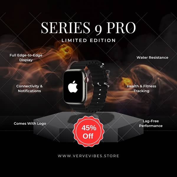 Series 9 Pro Smartwatch | Comes With Logo | Calling & Notifications 0