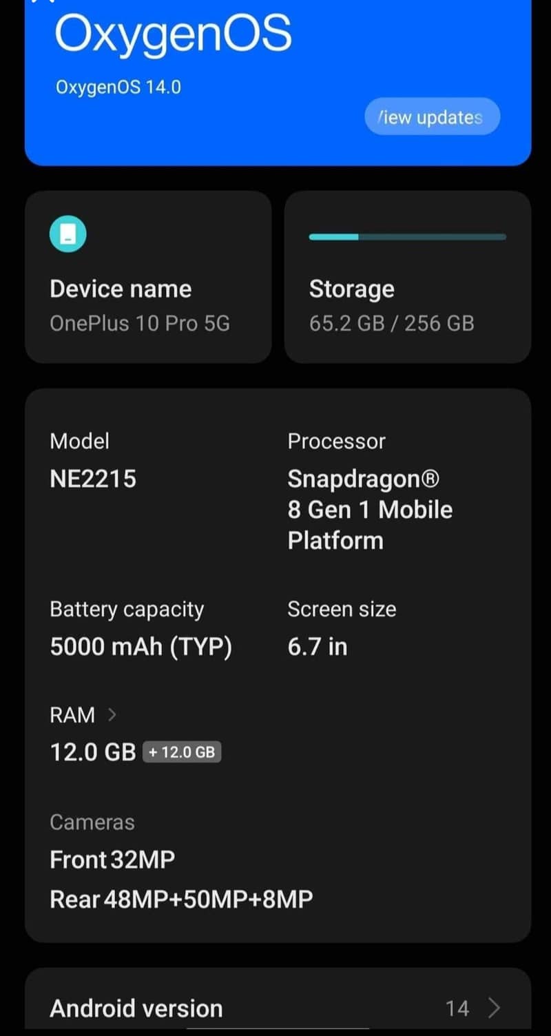 OnePlus 10pro 12+12 256gb 1