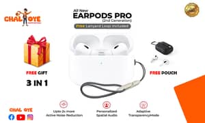 AirPods Pro 2nd Gen Made in Japan Version ANC with Free Premium Pouch