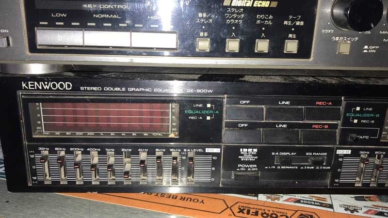 Kenwood GE-900w equalizer with Pioneer mic Mix amplifier MA-X9 2