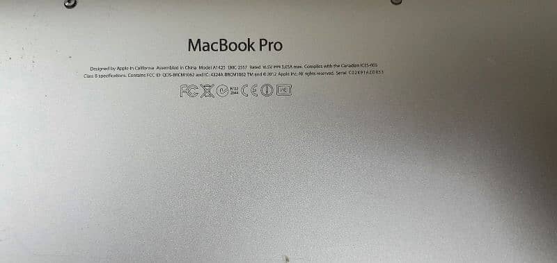 Macbook Pro Late 2012 Retina Display 0