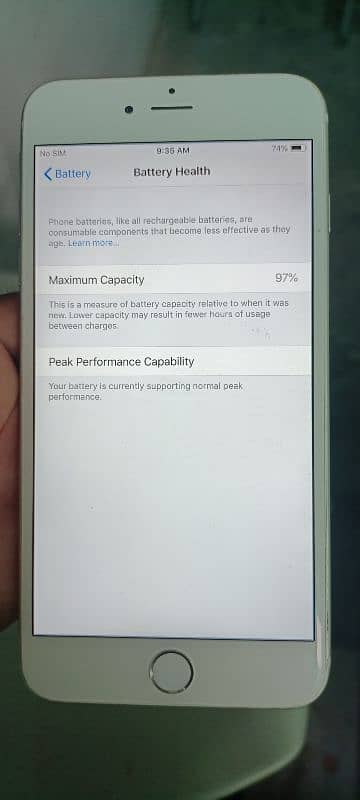 Iphone 6plus (16)gb non pta Battery health 97% mobile/box/adpter 5