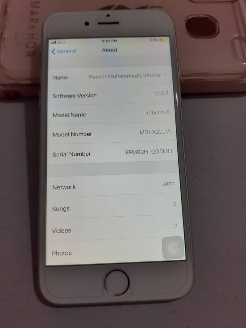 iPhone 6 , 64 GB , PTA  approved , Finger working,Screen Orignal 5