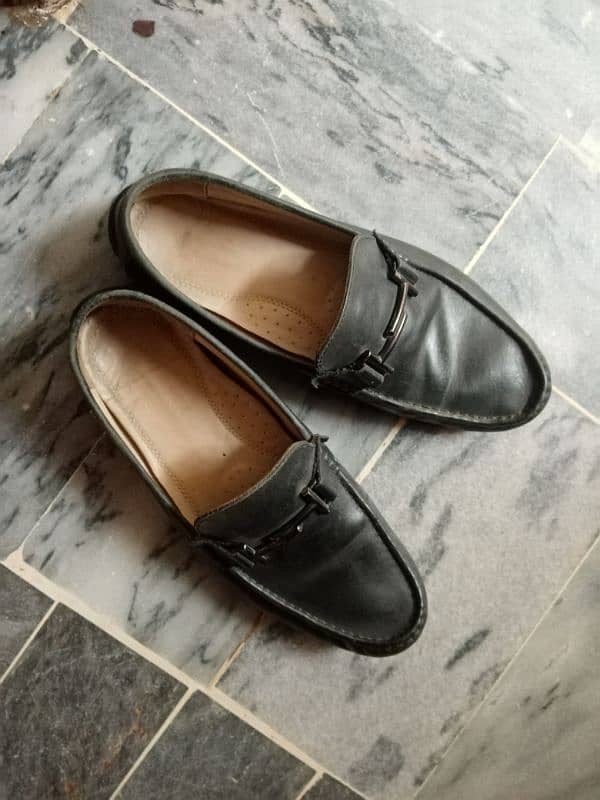 pure leather 43 size shoes black 2