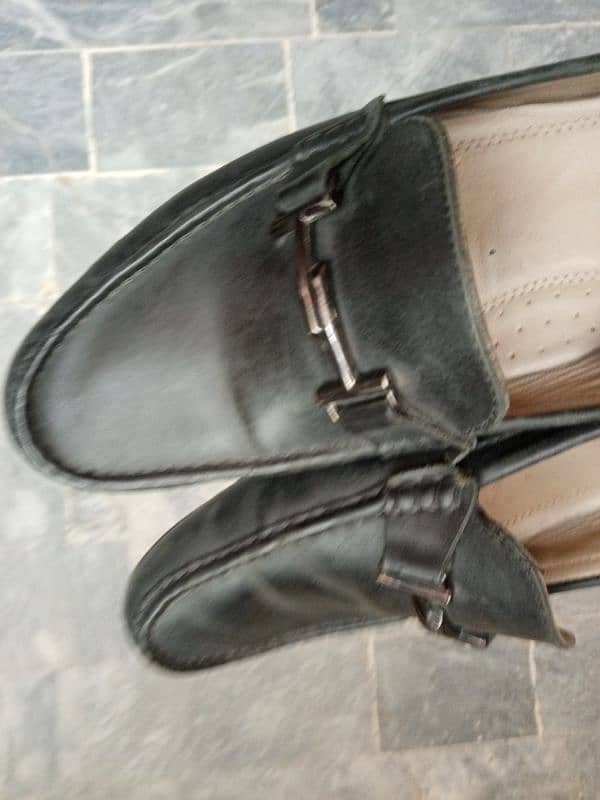 pure leather 43 size shoes black 3