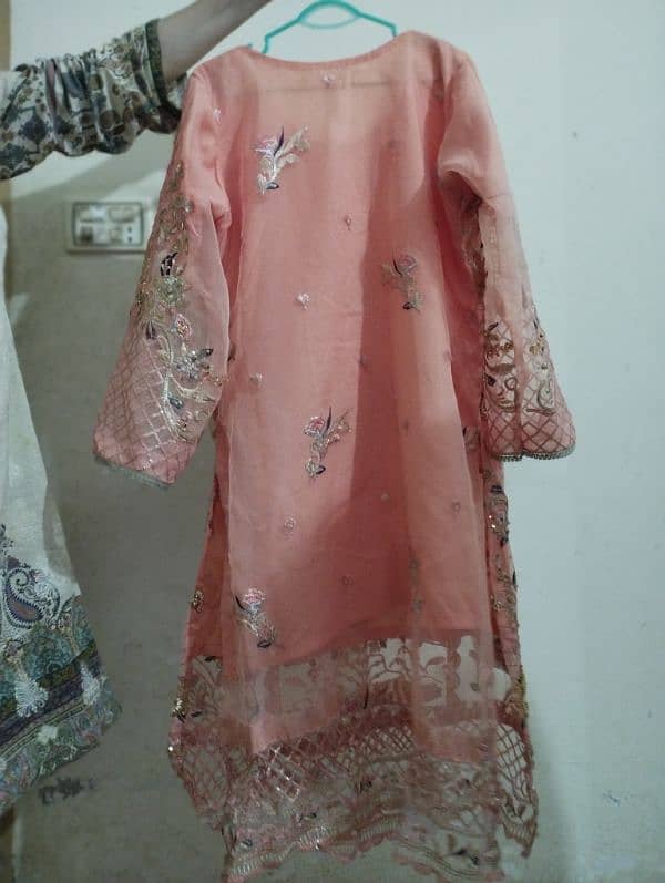 Tea pink organza dress 5